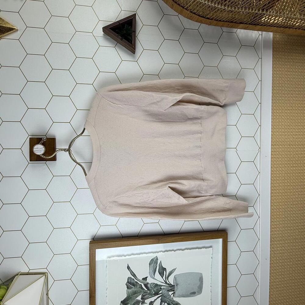 Rue Blanche Soft Pink Waist Length Button-Up Cardigan Sweater - Size - 3 - Picture 3 of 5